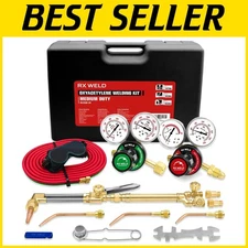 Portable Oxy Acetylene Torch Kit - Cutting/Welding Tool Set