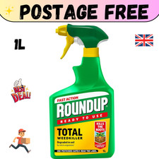 Roundup Total Fast Action Weed Killer Liquid, Spray 1 Litre 7.38 per litre