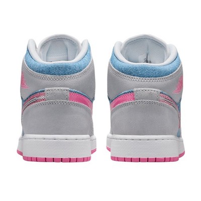 Nike Air Jordan 1 Mid Denim Sequin HQ1999-400 GS Youth New | eBay