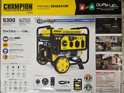 NEW CHAMPION 5300 / 4250 Watt Portable Dual Fuel Generator Model