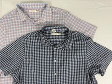 LOT of 2 - Hart Schaffner Marx Performance short sleeve dress shirts Men's XXL
