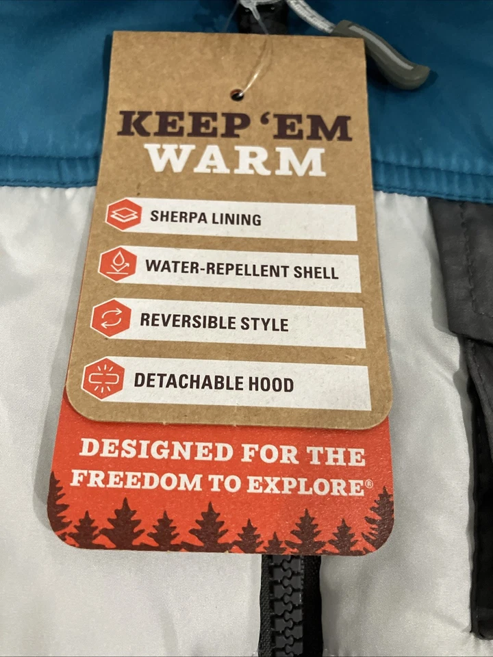 Abrigo Arcadia Trail M Reversible Sherpa Forrado Perro-Espalda Cremallera-Capucha Desmontable-NUEVO CON ETIQUETAS Foto 2 de 4