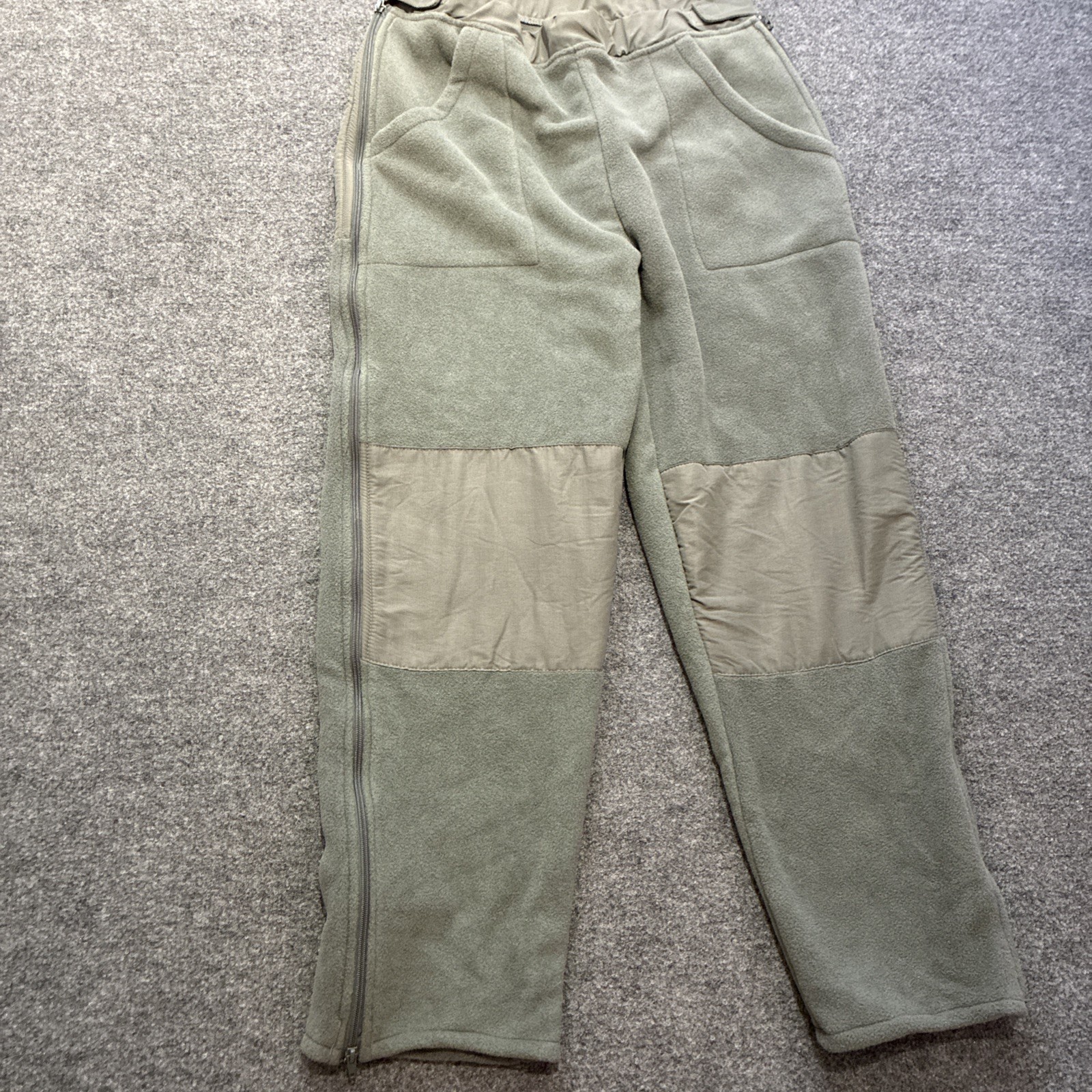 US Military Pants Mens Large Foliage Green RGBI Cold Weather Fleece Zip USA