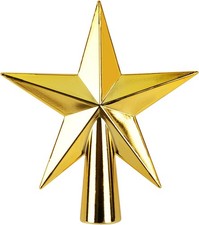 Gold Christmas Tree Star Topper Lightweight Small Star for Christmas Tree Plast