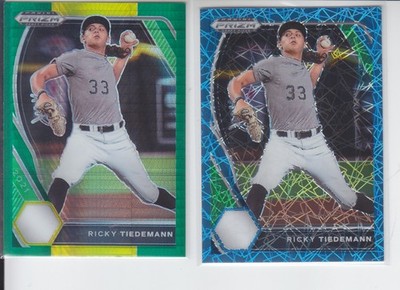 2 - 2021 Prizm Draft RICKY TIEDEMANN Green Yellow + Blue Velocity Jays PDP91