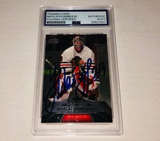 Nikolai Khabibulin 2007-08 Upper Deck Black Diamond #16 Signed Card Auto PSA