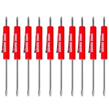 10X RED Mini Pocket Screwdriver Phillips & Fl...