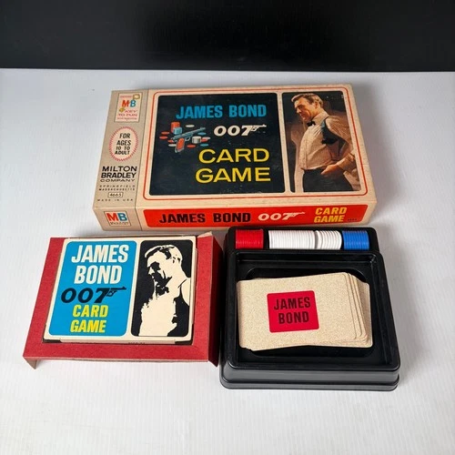 Vintage 1965 James Bond 007 Card Game Milton Bradley Complete
