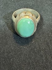 Silver .925 Large Turquoise Ring Size 9