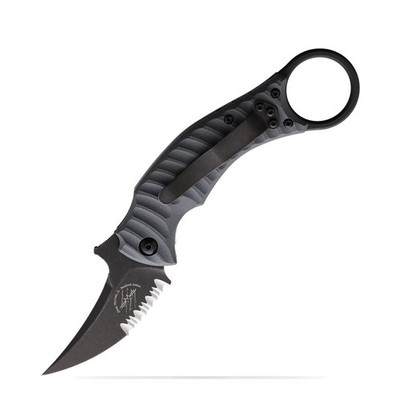 Bastinelli Creations Mako Linerlock Knife Black G10 Handle D2 Steel Blade 3.5''