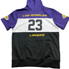 Boys Large Lebron James Los Angeles Lakers "23" NBA Fleece Hoodie Short Sleeve