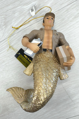 December Diamonds SPECIAL DELIVERY Courier Merman Ornament 2012 Box & Tags New 