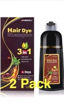 2 Pack Hair Dye Shampoo 3 in 1 Hair Shampoo Instant Hair Dye 500ml