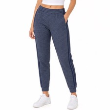 Adidas Boys Navy Blue Heathered 3-Stripe Jogger Pants Size L 14/16 NFF