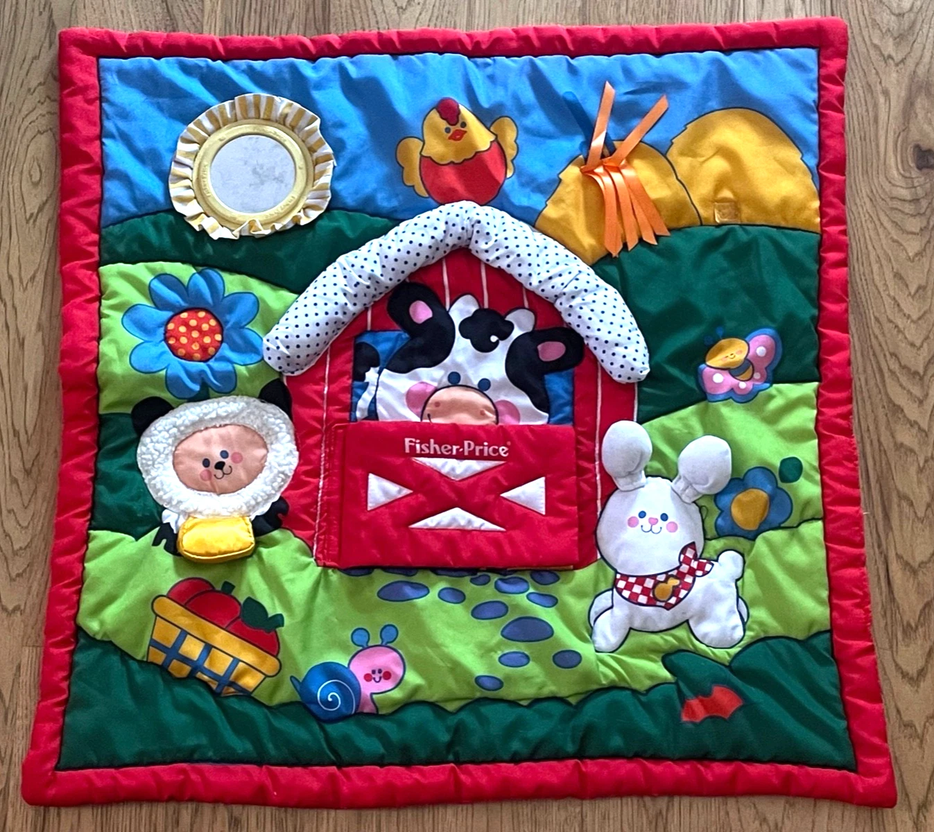 Fisher Price Baby Activity Playmat Farm Barnyard Animals Cow Bunny 1993
Opens in a new window or tab