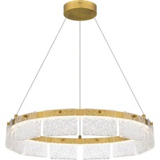 Brushed Gold LED Pendant from the Alice Collection