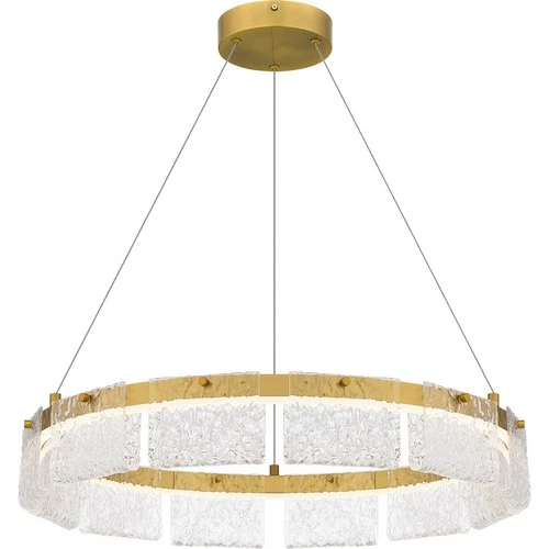 Brushed Gold LED Pendant from the Alice Collection - Picture 1 of 6