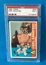 1960 Topps High #545 CARL SAWATSKI St Louis Cardinals PSA 7 NM