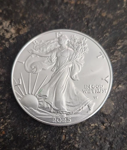 2025 American Silver Eagle 1 Troy Oz .999 Fine Silver In Capsule