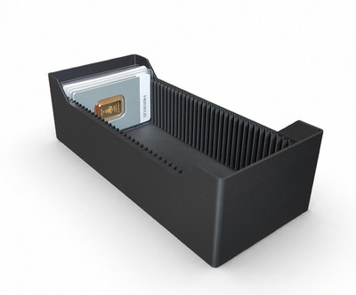Archivbox für 40x Goldbarren im Blister oder Coin Cards, Querformat
