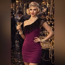 Jay Godfrey Lace One Shoulder dress Gatsby party Size 8 May Sale