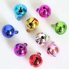 50 Pcs Small Bells Multicolor Jingle for Crafts Multi Color