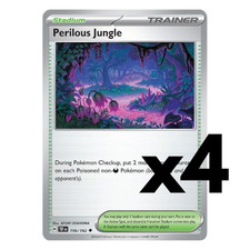 4x Perilous Jungle - 156/162 - SV05: Temporal Forces (TEF) Pokemon Playset x4