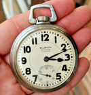 RARE Vintage Elbon Timemaster Wind Up Pocket Watch Swiss 17 Jewels Running LOOK — photo 1