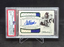 2014 Panini Flawless TERRELL DAVIS Greats Dual Patch Auto Emerald 4/5 #55 PSA 8