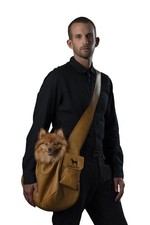 NOAH  PAW DOG SLING CARRIER FOR SMALL DOGS 5-18LB, DOG SLING - CAMEL