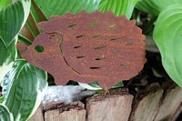 Gartenstecker Igel Edelrost Gartenfigur Dekofigur Tierfigur Landhausstil