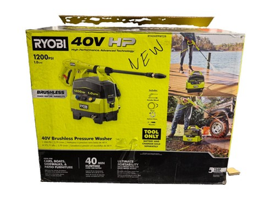 #ad RYOBI 40V 1200 PSI 1.0 GPM Cordless Electric Pressure Washer Tool Only $145.00