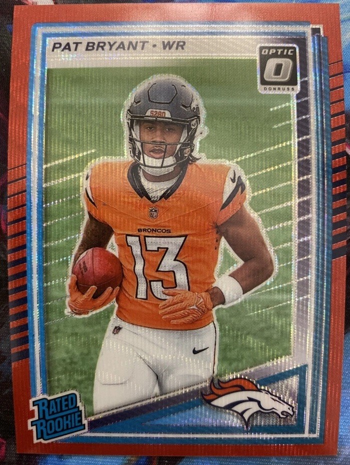 2025 Panini Donruss Optic - Rated Rookie Pat Bryant #215 Red Hyper Prizm (RC)