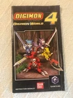 Digimon World 4 Nintendo Gamecube Manual Only