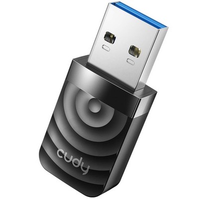 Cudy WU1300S AC 1300Mbps WiFi USB 3.0 Adapter for PC, 400Mbps + 867Mbps USB WiFi