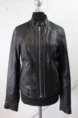 Esprit Damen Jacke schwarz Gr.S Top Zustand 100% Leder Reißverschluss