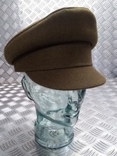 No2 Chapeau Vintage Kaki Vert Sans Badge Ou Boutons Femme Version Taille 56cm