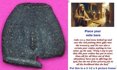 Widows Mite Coin Holy Land Artifact Frameable Display Card Time of ...