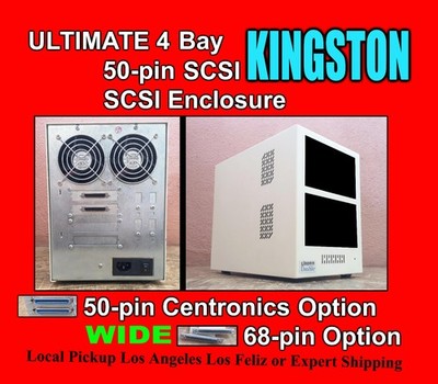 Kingston 4-Bay 50-pin Mini-Centronics MF50 SCSI Enclosure w/C50 & 68-pin Option