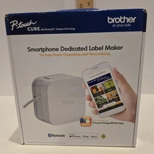 Brother P-touch Cube Smartphone Dedicated Label Maker White PT-P300BT NEW