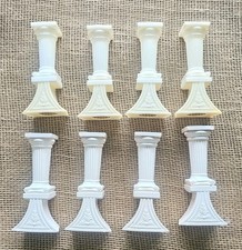 8 Vintage 1970s Wilton Rare Roman Arched Pillars Wedding Cake Columns 4.5"