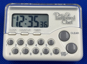 Pampered Chef Clock Timer #1900 Magnetic Clip / Stand – Works!