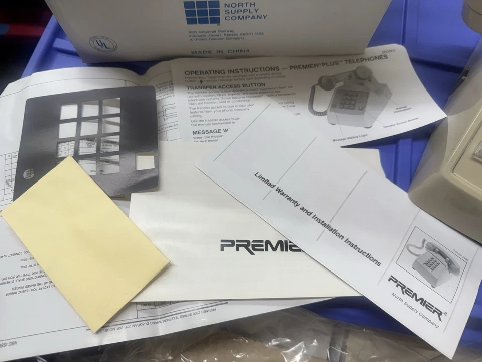 Teléfono de escritorio NOS Premier con flash y luz de espera de mensaje 250044-MBA-27F-CH ceniza Foto 3 de 4