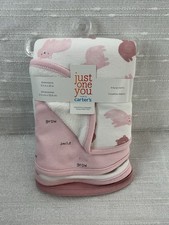 Just One You by Carter's 4 Pack Pink Bear Baby Burp Cloths