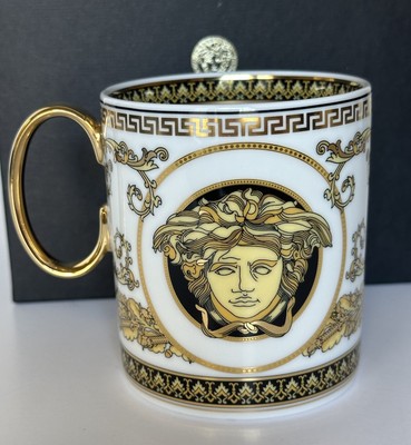Versace Medusa Barocco Coffee Tea Cup Rosenthal Virtus Alphabet Mug Letter N NIB