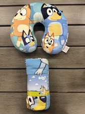 Bluey Travel Neck Pillow And Blanket New with Tags