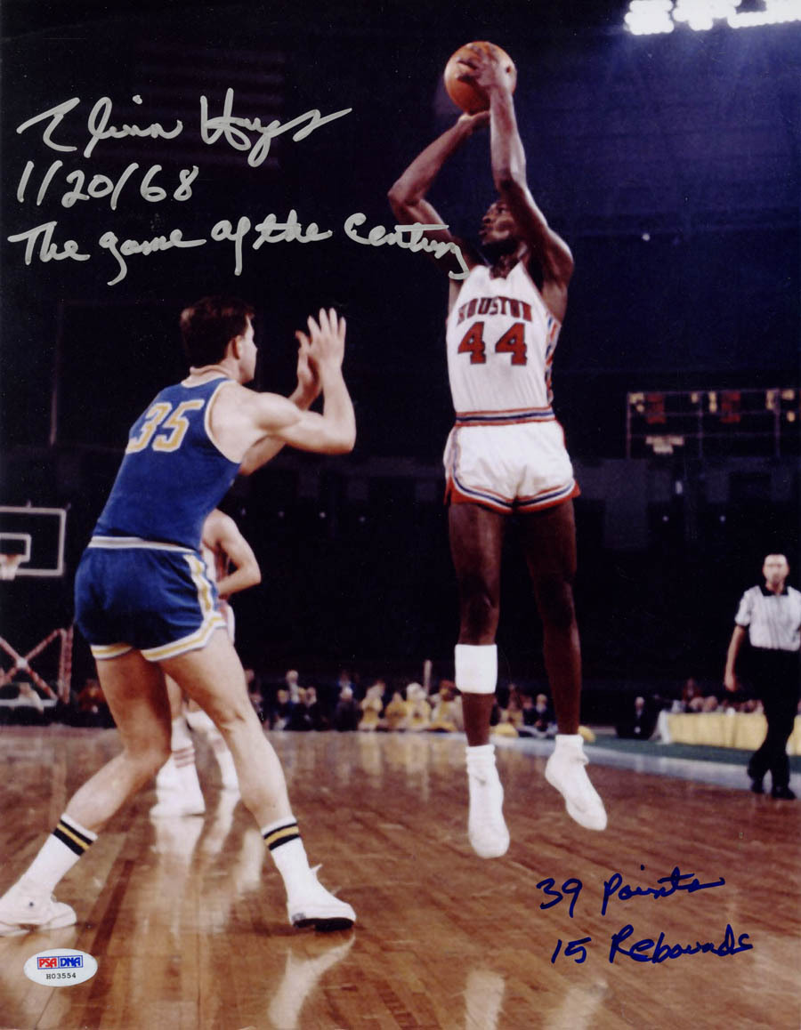 Elvin Hayes Autographed Signed Houston Cougars 11x14 Photo Game Of The Century UCLA PSA/DNA 