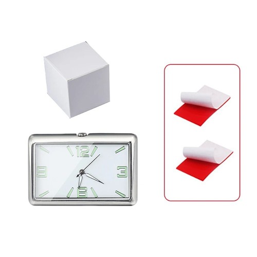 Mini Car Clock Stick-On Digital Quartz Luminous Analog Watch for Auto Interior - Picture 17 of 18