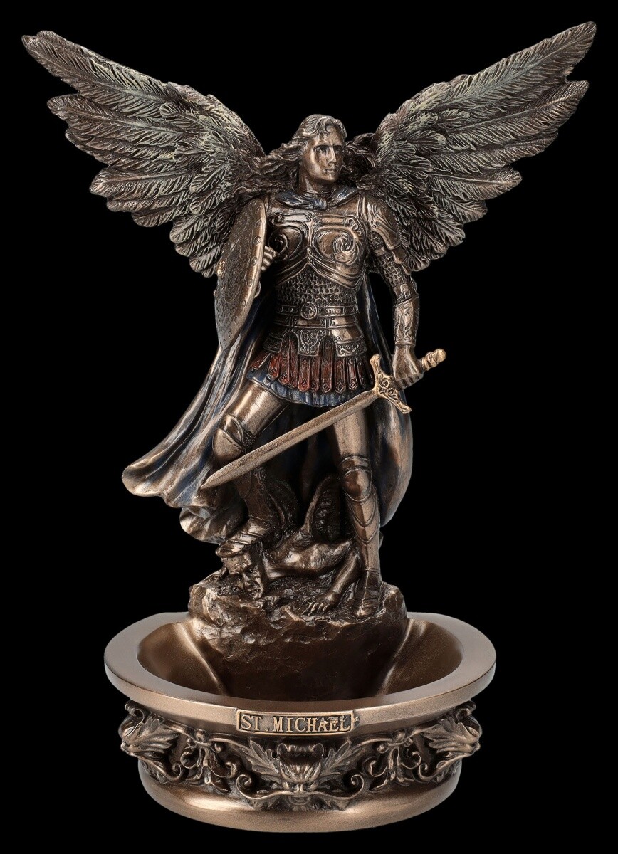 Holy Water Basin - Archangel Michael with Shield - Veronese Wall Decor