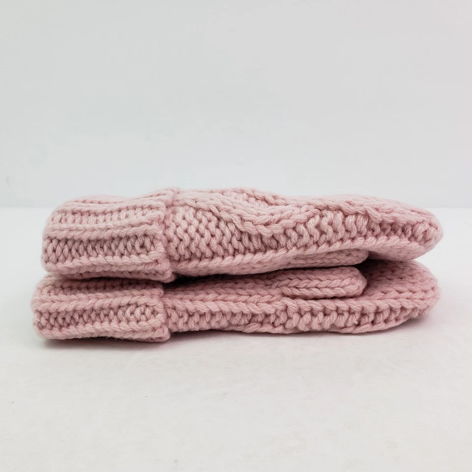 Mitones cálidos de invierno tejidos con cable rosa talla S/M GAP para bebés niñas pequeñas Foto 2 de 3